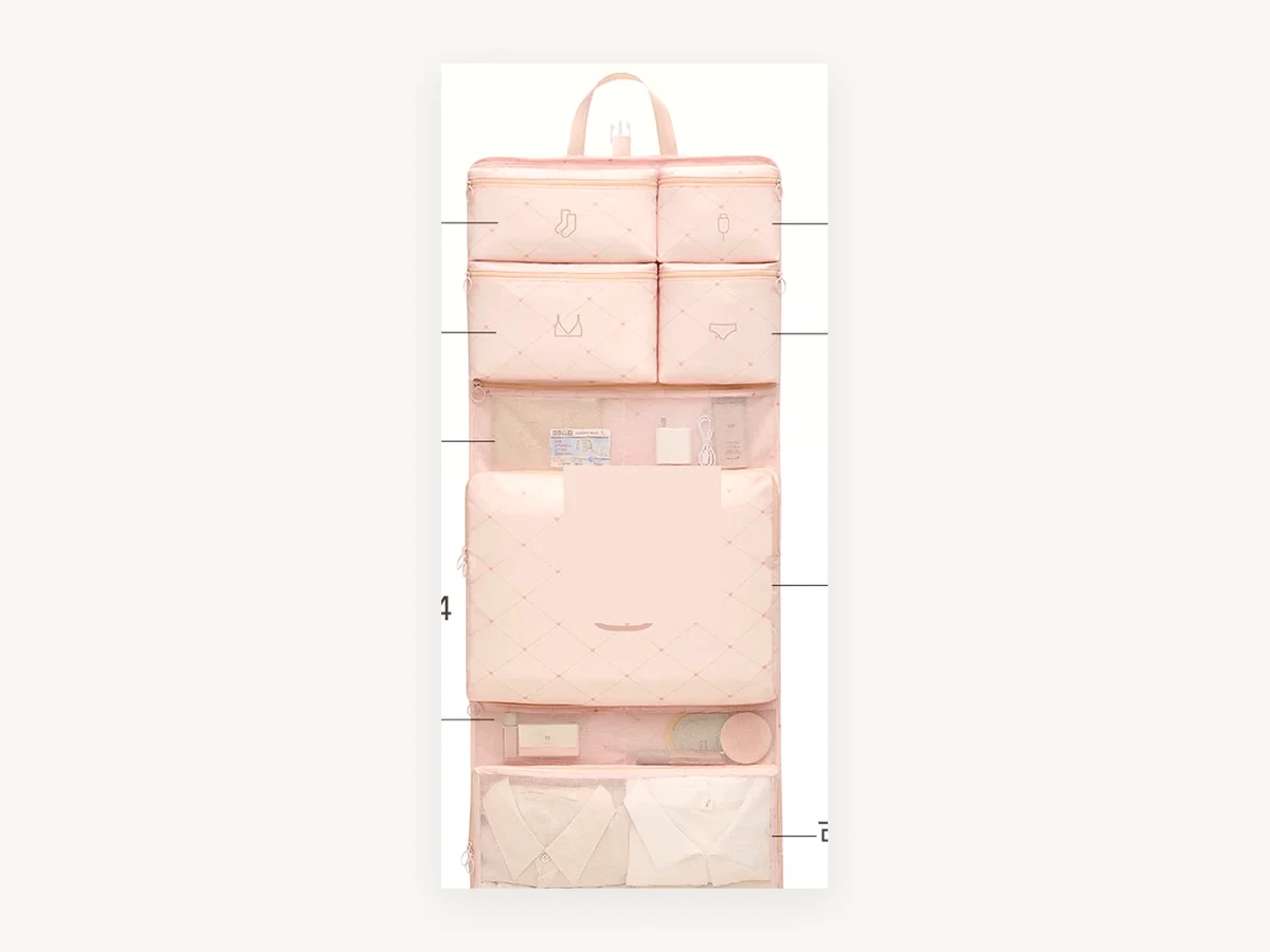 10-compartment travel organizer product view